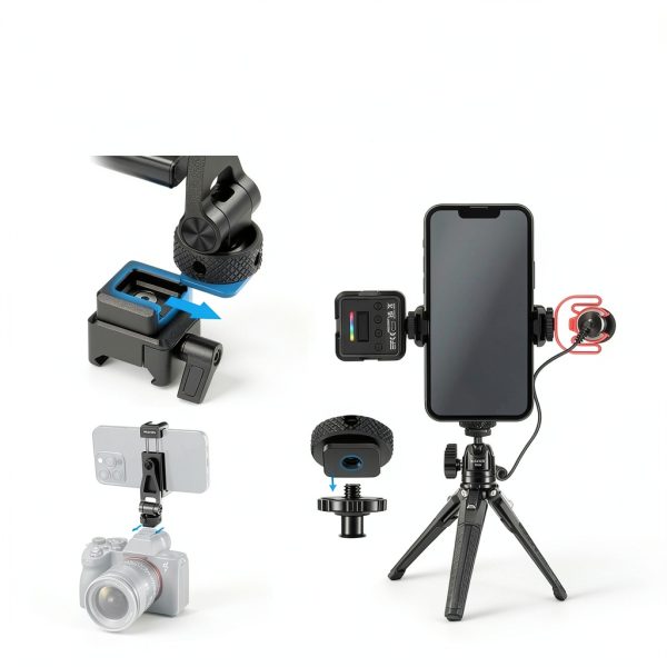 Neewer Phone Mount NATO Clamp Aluminum Alloy Gimbal-2