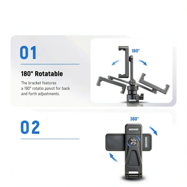 Neewer Phone Mount NATO Clamp Aluminum Alloy Gimbal-3
