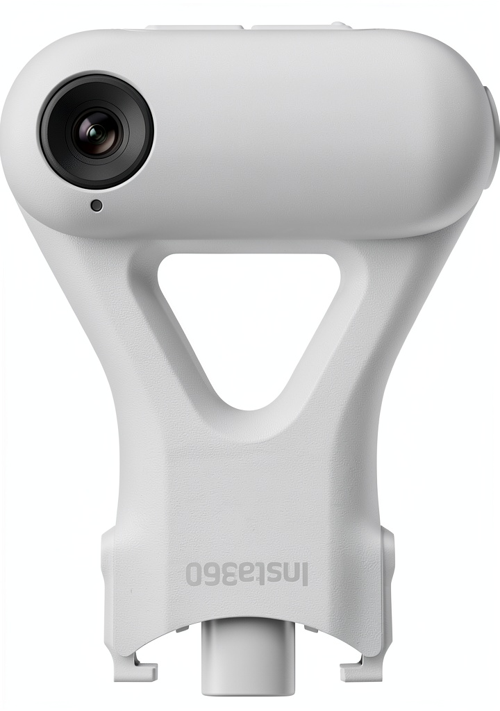 Insta360 AI Tracking Clip attached to a smartphone during a video call