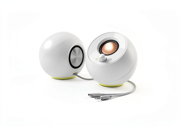 Creative Labs Pebble SE 2.0 Desktop Speakers with RGB Lighting White-1