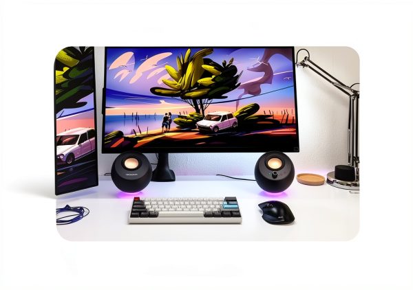 Creative Labs Pebble Pro 2.0 Bluetooth Speakers USB‑C Dual Driver RGB-3