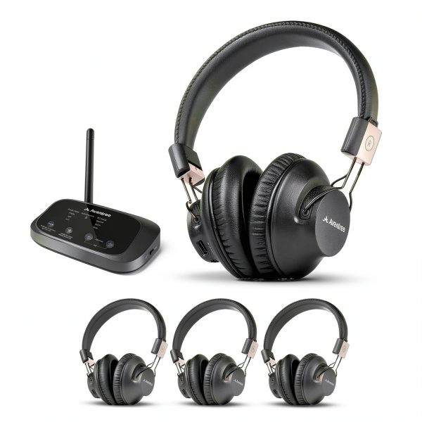 Avantree Quartet 2 Group Listening Headphones with 2.4GHz Transmitter-0